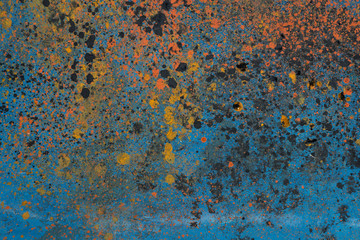 dark blue background with rust