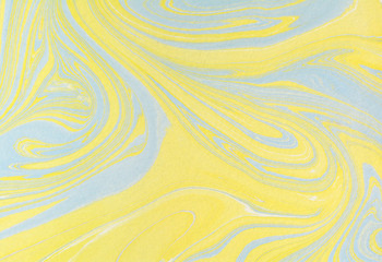 Ink marbling texture. Ebru creative background with abstract painted waves. Horizontal writing...