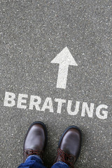 Fototapeta premium Beratung Berater, Hilfe Unterstützung beraten Problem Lösung B