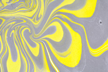 Naklejka premium Beautiful ebru marbling texture. Handmade ebru art surface. Traditional Turkish technique abstract art. Watercolour stains. Unusual art technique. Modern artistic design. Creative backdrop.
