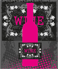 Pink wine bottle