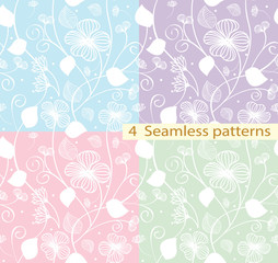  floral  seamless patterns