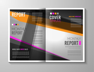 Brochure template, Flyer Design or Depliant Cover for business