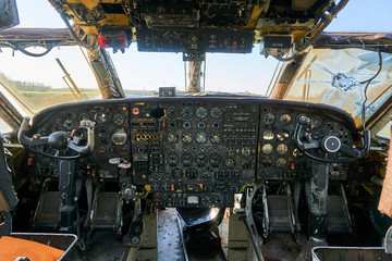 old cockpit aircraft Antonov An-12