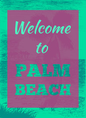 Tropical summer palm poster