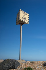 beach warning sign