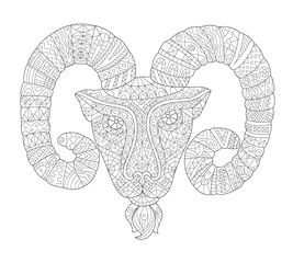 Aries - Coloring for Adults