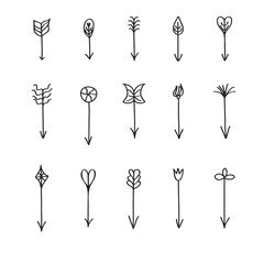 Set of different arrows