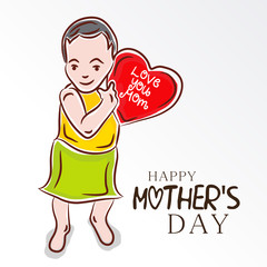 Happy Mother's Day Illustration