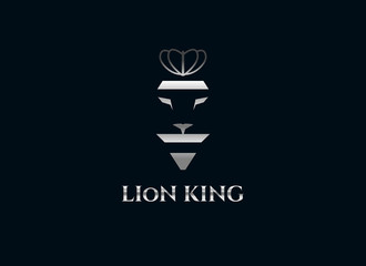 Lion logo design template.