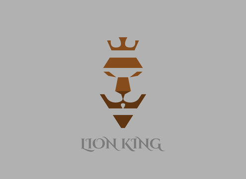Lion logo design template.