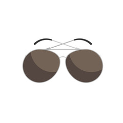 sunglasses colored flat web icon