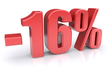 16% discount on a white
