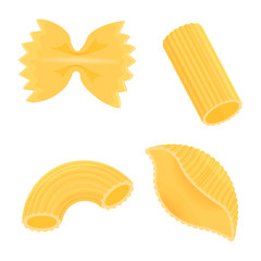 Macaroni vector illustration isolated on a white background