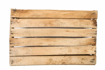 The bottom of an old crate