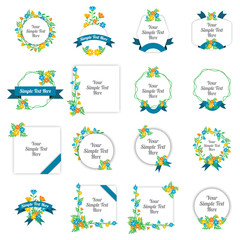 Set of Cute Floral labels