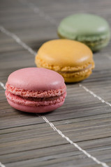 Sweet and colourful french macaroons