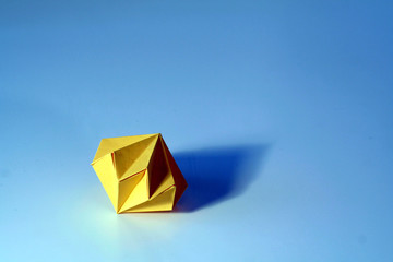 Isolated origami paper diamond