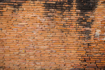 vintage style red / orance old brick wall texture and background