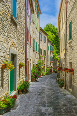 Fototapeta na wymiar The present a provincial interior of Tuscany, Italy, Europe
