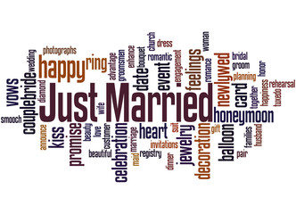 Just Married, word cloud concept 2