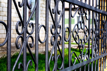 forged black fence