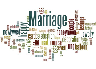 Marriage, word cloud concept 7