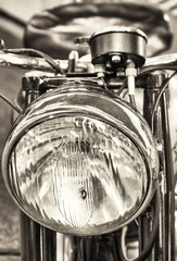 Fototapeta premium headlight of an old motorbike