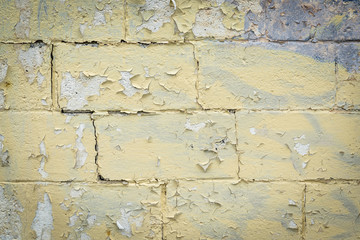 yellow painted grunge wall texture