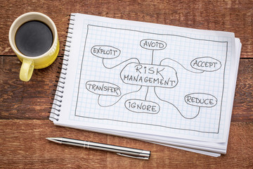 risk  management mind map - notebook sketch