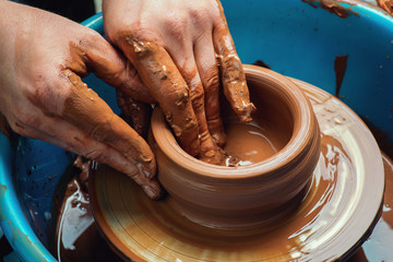 Potter at work