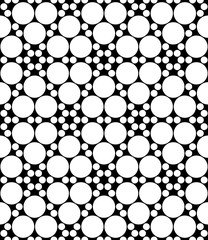 Naklejka premium Vector modern seamless geometry pattern, black and white abstract geometric background, subtle pillow print, monochrome retro texture, hipster fashion design