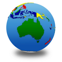Australia on political model of Earth