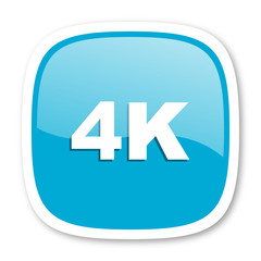 4k blue glossy web icon