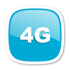 4g blue glossy web icon