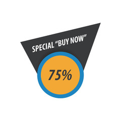 Buy Now Label Design  Blue, yellow, black