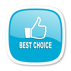 best choice blue glossy web icon