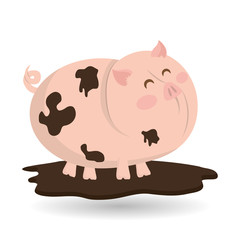 Farm  design. animal  icon. white background