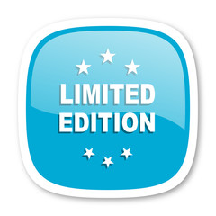 limited edition blue glossy web icon