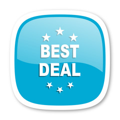 best deal blue glossy web icon