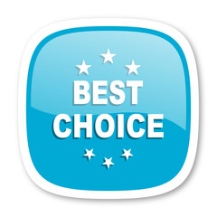 best choice blue glossy web icon