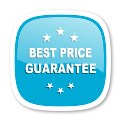Obraz na płótnie Canvas best price guarantee blue glossy web icon