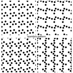 set of seamless patterns - circles peas of various sizes.