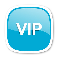 vip blue glossy web icon