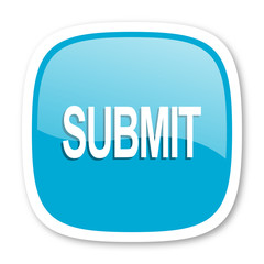 submit blue glossy web icon