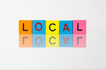 Local - an inscription from children's blocks