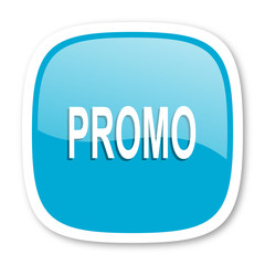 promo blue glossy web icon