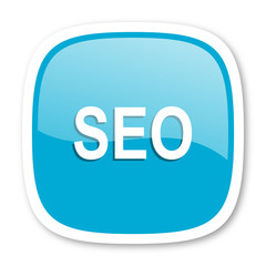 seo blue glossy web icon
