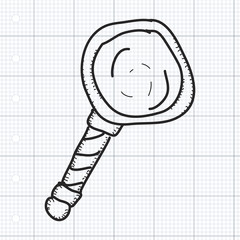 Simple doodle of a magnifying glass