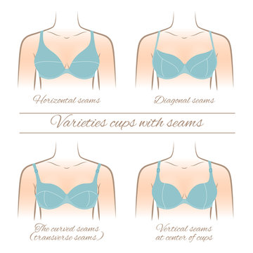 The seams on the women's bras